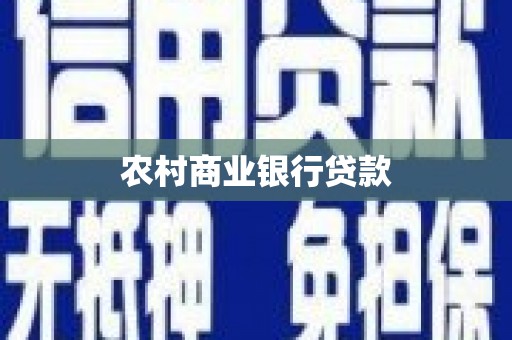商河农村商业银行贷款