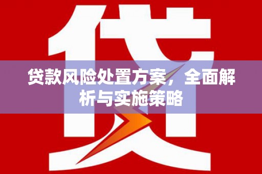 商河贷款风险处置方案，全面解析与实施策略